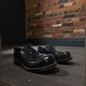 Underground Black Leather Women's Oxfords